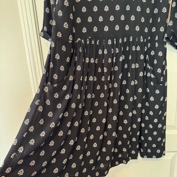 Garnet Hill Black Pocket Detail Drop Waist Shift Dress Women’s Size 8 - Picture 6 of 13